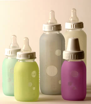 siliskin glass baby bottles