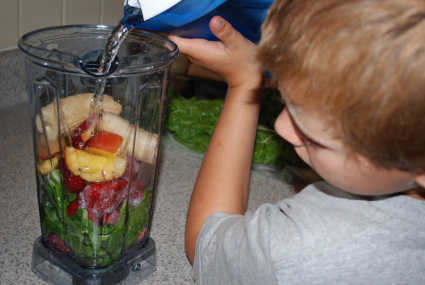 Child Making a Smoothie