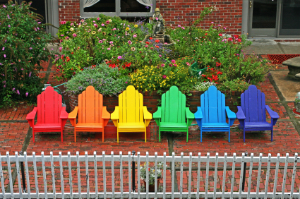 Raindbow of Adirondacks Chairs