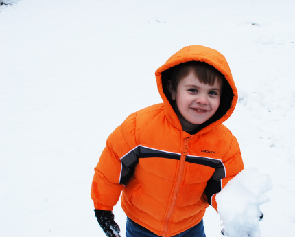Playing in the snow