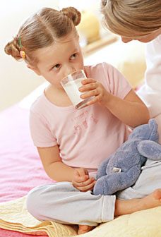 girl drinking milk