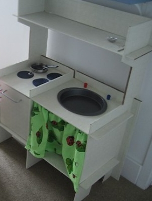 cardboard play kitchen