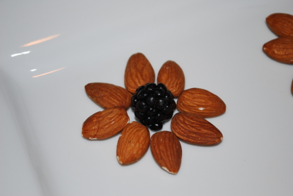 Blackberry flower with almond petals