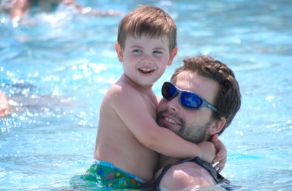 Swimming with Daddy