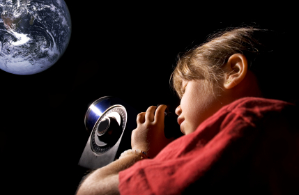 star gazing with children