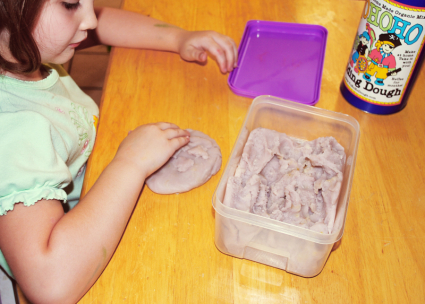 Playing with Homemade Play Dough