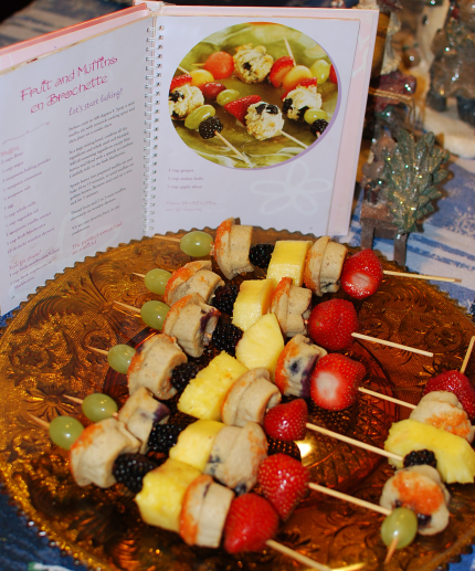 Fruit and Muffins on Brochette
