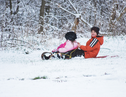 Kids Sledding