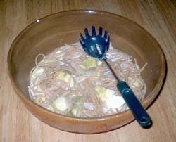 Whole Wheat pasta with a Saffron and Wine Sauce